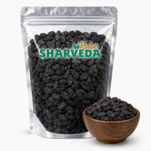 sharveda pure premium black raisins with seeds